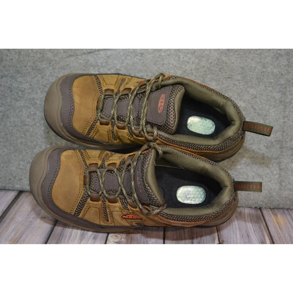 Keen Circadia Shoes Mens 7.5 Brown Leather Low Top‎ Vented Trail Hiking Sneakers - Picture 10 of 16